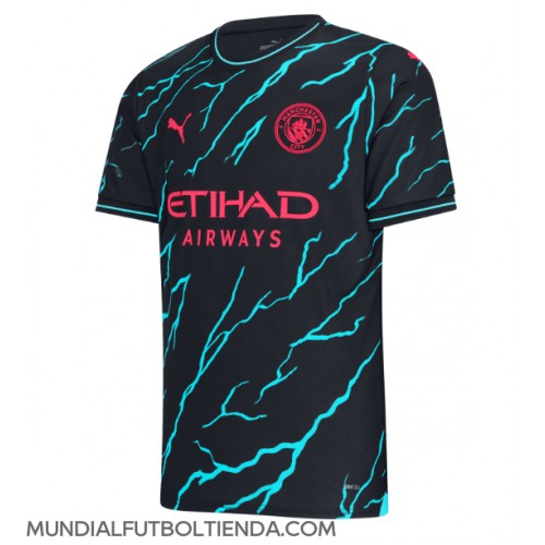 Camiseta Manchester City Tercera Equipación Replica 2023-24 mangas cortas